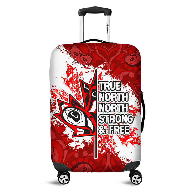 Canada Luggage Cover Haida Tribal Roaring Bear