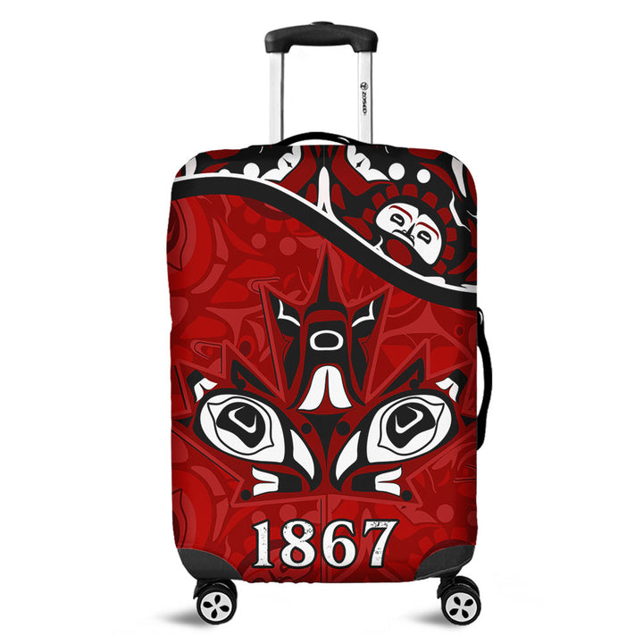 Canada Luggage Cover Haida Indigenous Power 1867