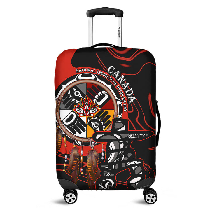 Canada Luggage Cover Indigenous Peoples Day With Dreamcatche