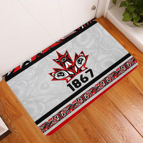 Canada Doormat Haida Indigenous Maple Legacy 1867
