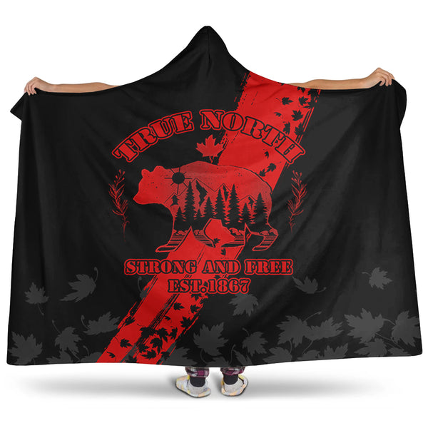 Canada Hooded Blanket Canada 1867 Maple Heritage