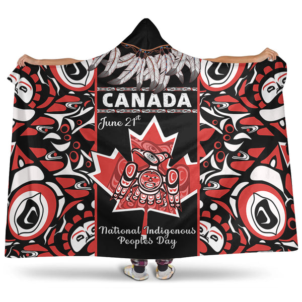 Canada Hooded Blanket National Indigenous Peoples Day Canadian Indigenous Haida