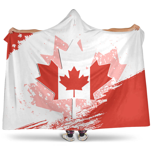 Canada Hooded Blanket Maple Born Canada Made