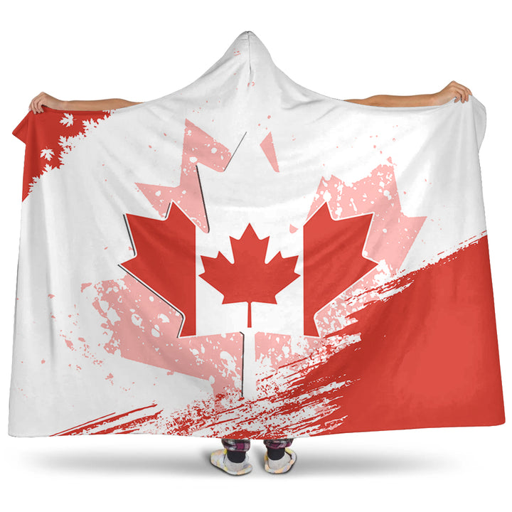 Canada Hooded Blanket Maple Born Canada Made