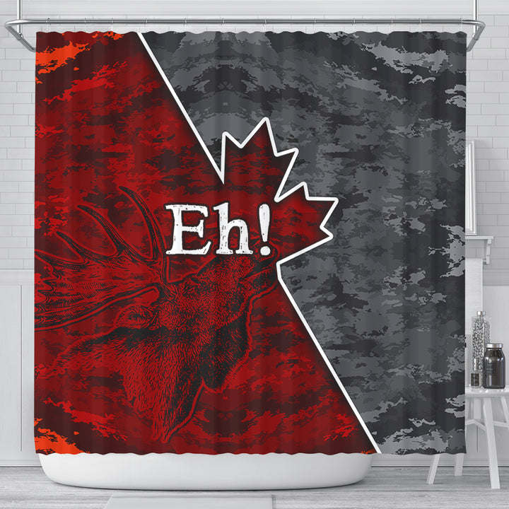 Canada Shower Curtain Camouflage Maple Strength