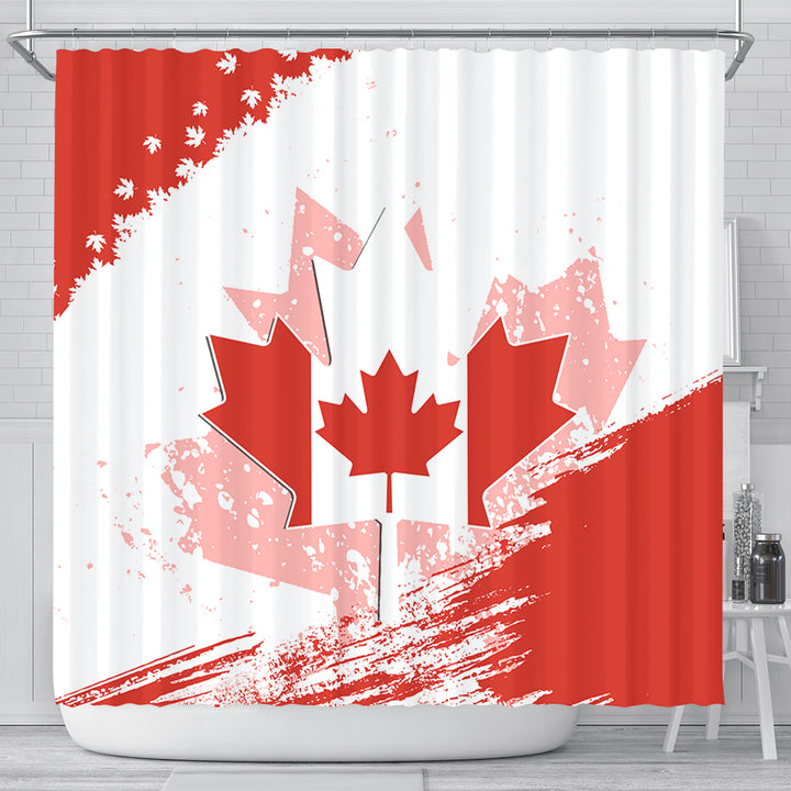 Canada Shower Curtain Maple Born Canada Made