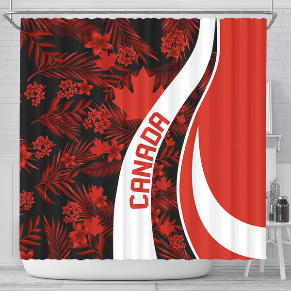 Canada Shower Curtain Canada Vintage Tropical Summer Style