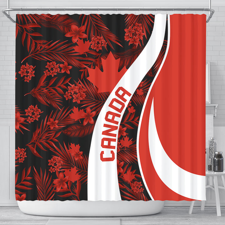 Canada Shower Curtain Canada Vintage Tropical Summer Style