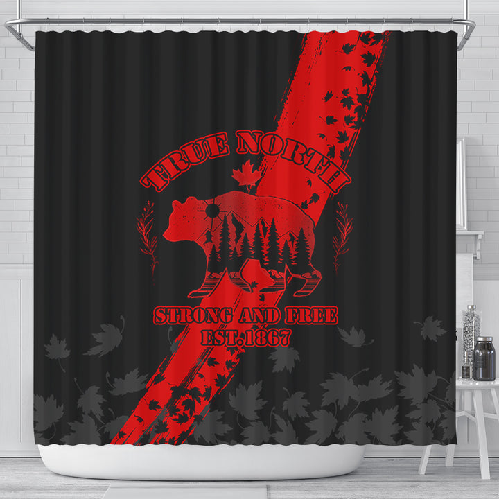 Canada Shower Curtain Canada 1867 Maple Heritage