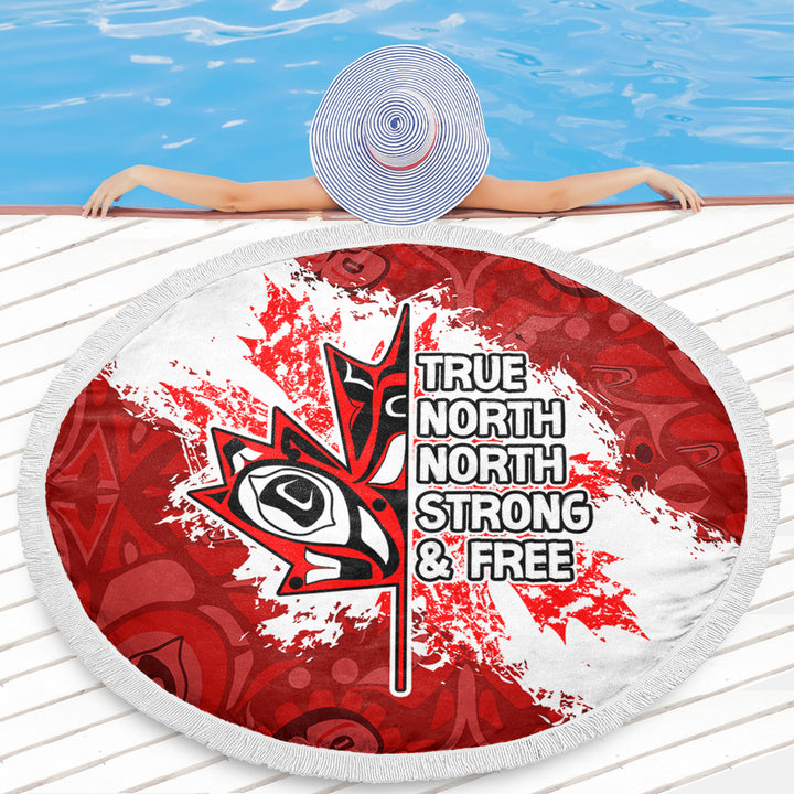 Canada Beach Blanket Haida Tribal Roaring Bear