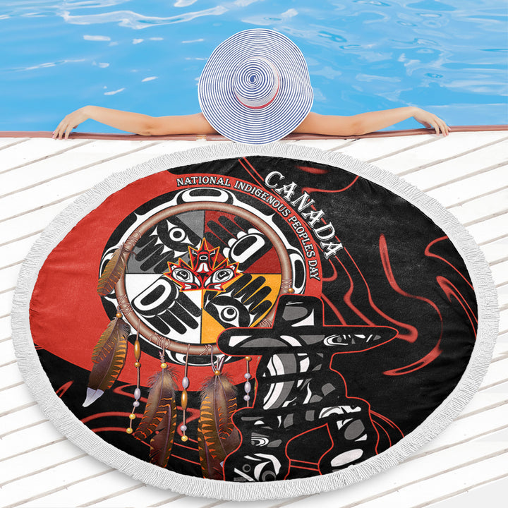 Canada Beach Blanket Indigenous Peoples Day With Dreamcatche