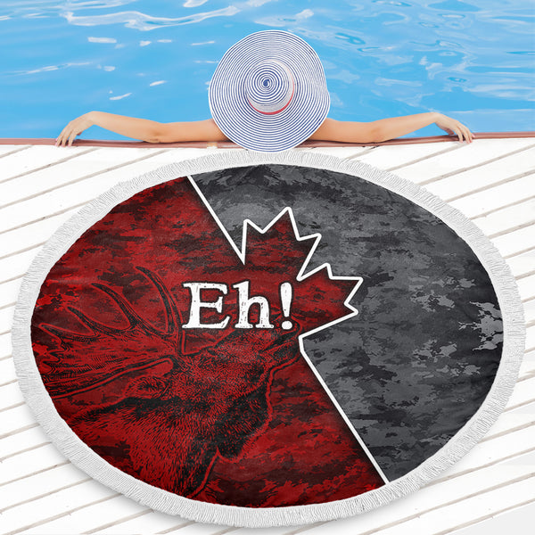 Canada Beach Blanket Camouflage Maple Strength