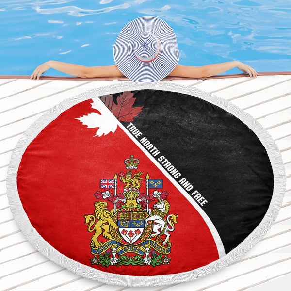 Canada Beach Blanket Custom Proud Canadian Coat