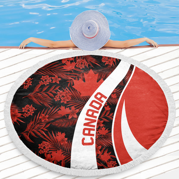 Canada Beach Blanket Canada Vintage Tropical Summer Style