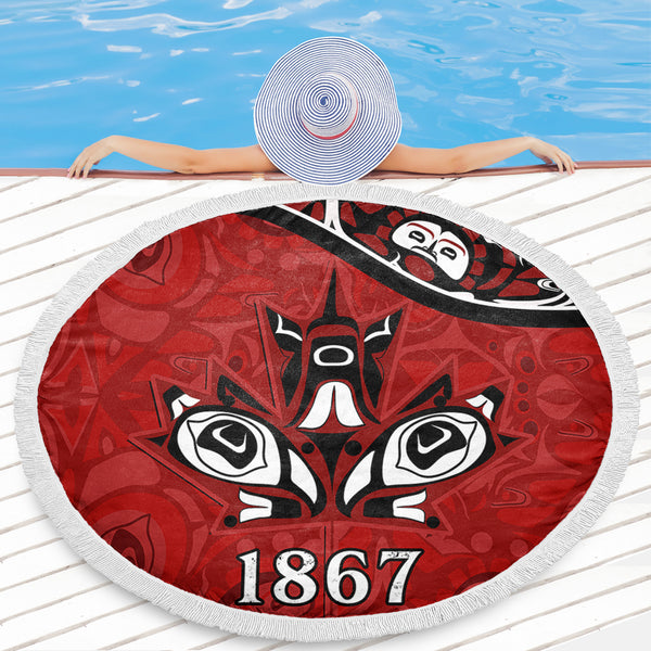 Canada Beach Blanket Haida Indigenous Power 1867