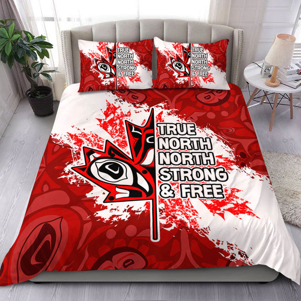 Canada Bedding Set Haida Tribal Roaring Bear