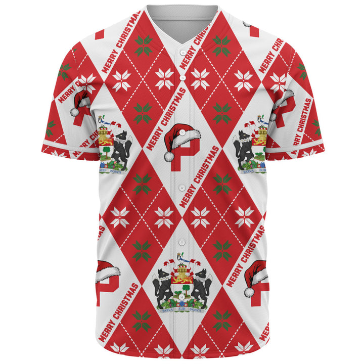 Prince Edward Island Baseball Shirt Christmas Argyle Pattern With Royal Crest