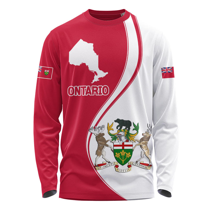Ontario Long Sleeve T-Shirt Canada Territories Pride