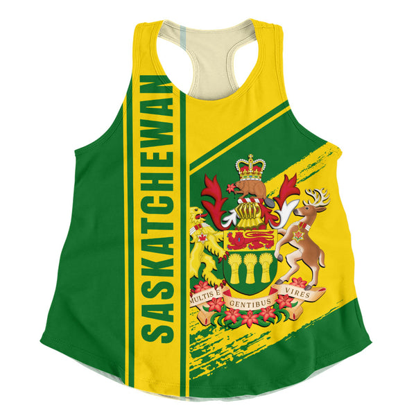Saskatchewan Women Tank Heritage Strength Crest
