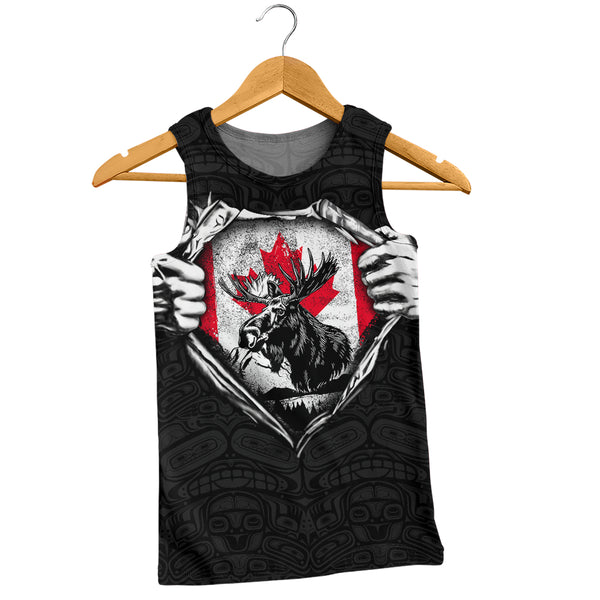 Canada Tank Top Haida Maple Flag Moose Legacy