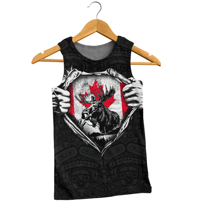 Canada Tank Top Haida Maple Flag Moose Legacy