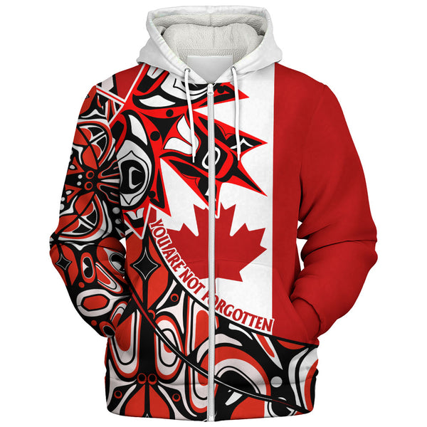 Canada Sherpa Hoodie Maple Remembrance Indigenous Pride
