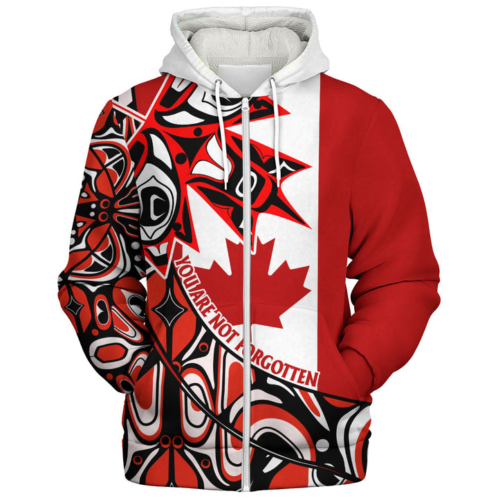 Canada Sherpa Hoodie Maple Remembrance Indigenous Pride