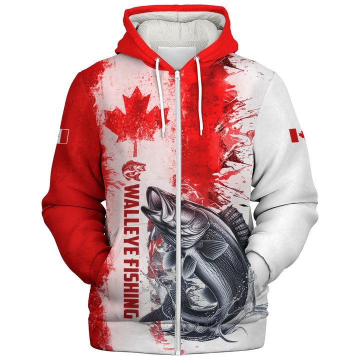 Canada Sherpa Hoodie Canada Maple Hook And Splash