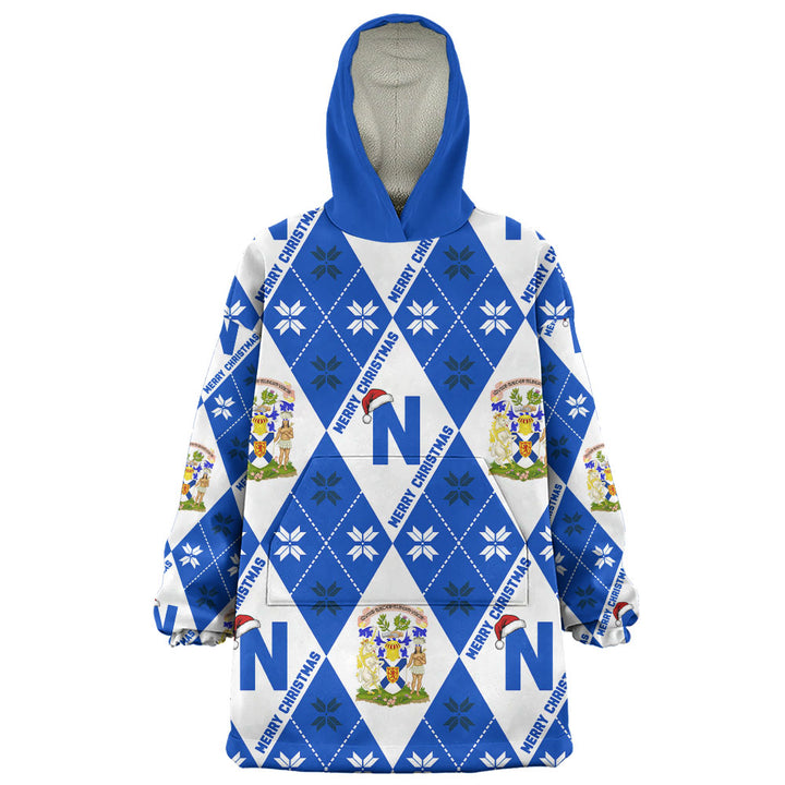 Nova Scotia Snug Hoodie Christmas Argyle Pattern With Royal Crest