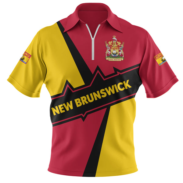 New Brunswick Zip Polo Shirt Loyal True North Provincial Style
