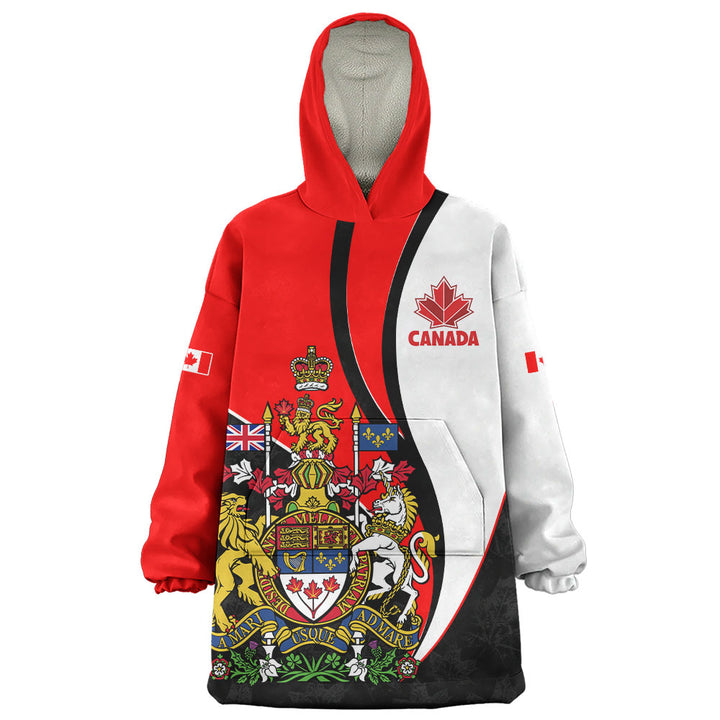 Canada Snug Hoodie Maple Crown Crest With National Pride