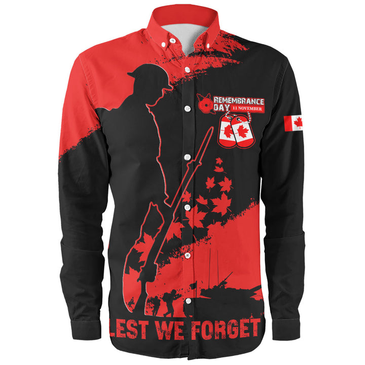 Canada Long Sleeve Shirt Remembrance Day Maple Heroes Tribute