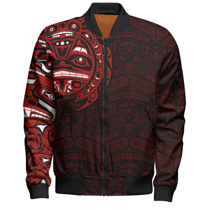 Canada Bomber Jacket Red Wisdom Haida Edition