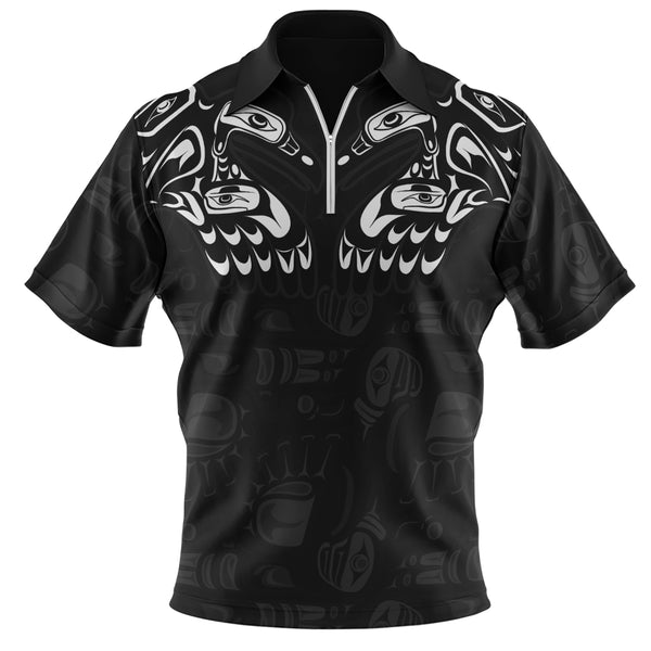 Canada Zip Polo Shirt Haida North Coast Shadows