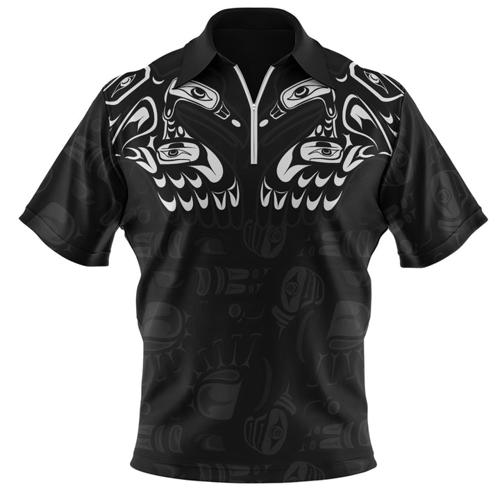 Canada Zip Polo Shirt Haida North Coast Shadows