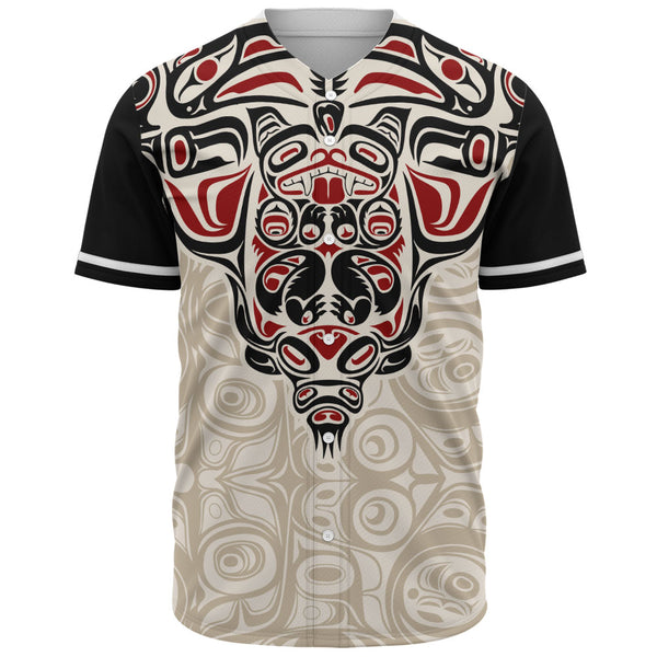 Canada Baseball Shirt Haida Thunderbird Tribal Spirit Design