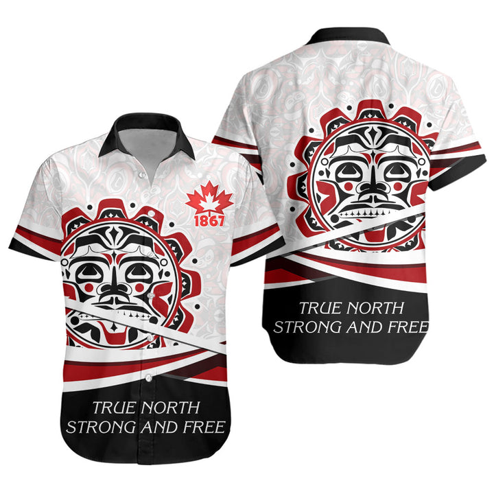 Canada Short Sleeve Shirt Canada Sun Spirit 1867 True North Heritage