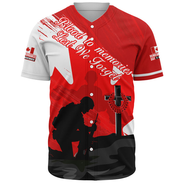 Canada Baseball Shirt Silhouettes Of Sacrifice Remembrance Day Tribute