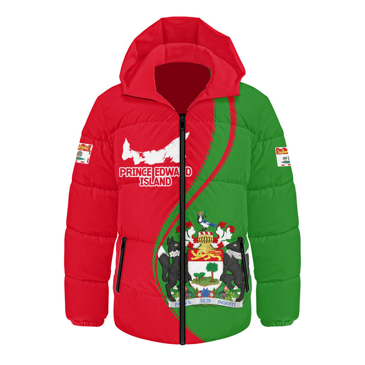 Prince Edward Island Hooded Padded Jacket Canada Territories Pride