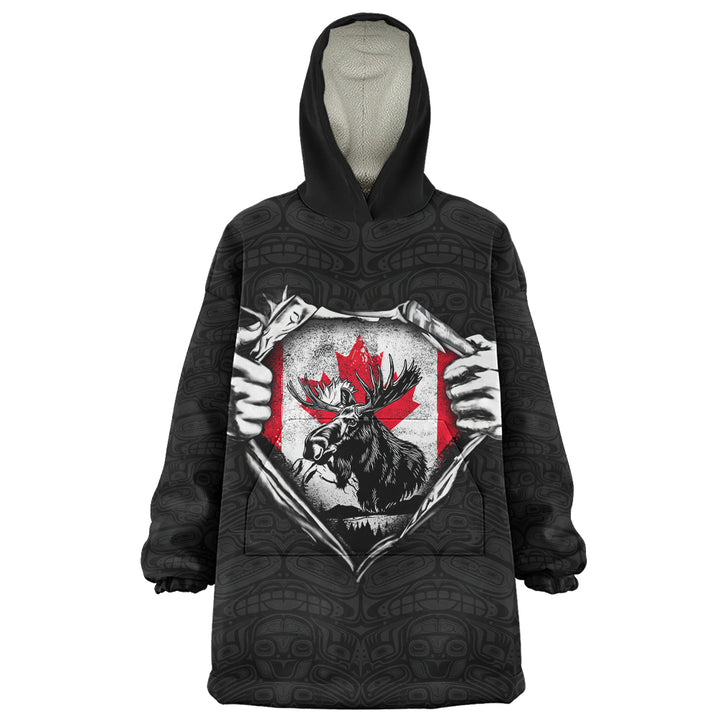 Canada Snug Hoodie Haida Maple Flag Moose Legacy