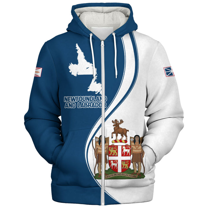 Newfoundland & Labrador Sherpa Hoodie Canada Territories Pride