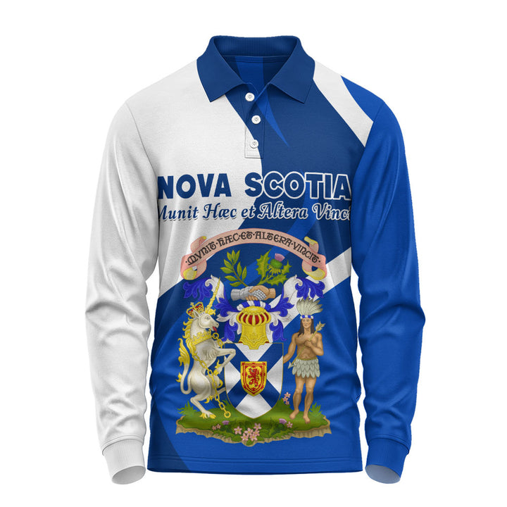 Nova Scotia Long Sleeve Polo Shirt Crest Of Identity