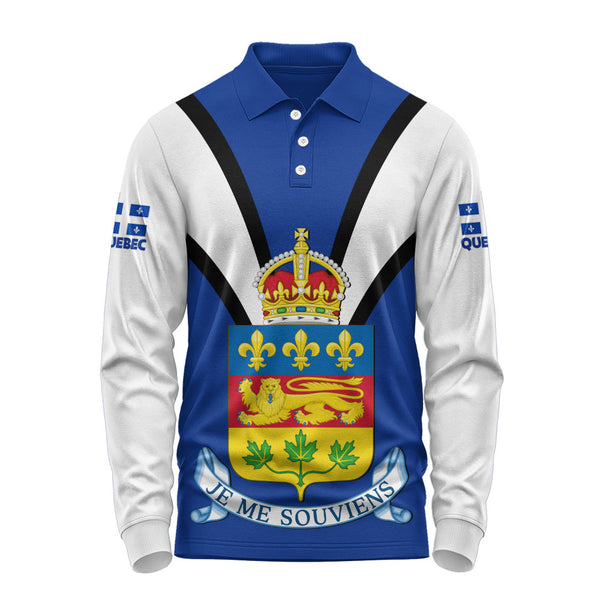 Quebec Long Sleeve Polo Shirt Proud Provinces Collection