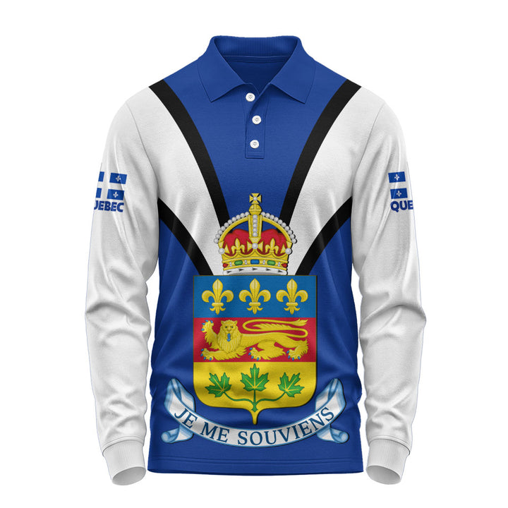 Quebec Long Sleeve Polo Shirt Proud Provinces Collection
