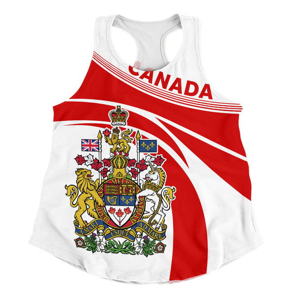 Canada Women Tank Canada Coat Of Arms Glory Royal Design