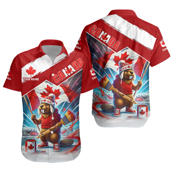 Canada Short Sleeve Shirt Canada Day Beaver Pride Edition