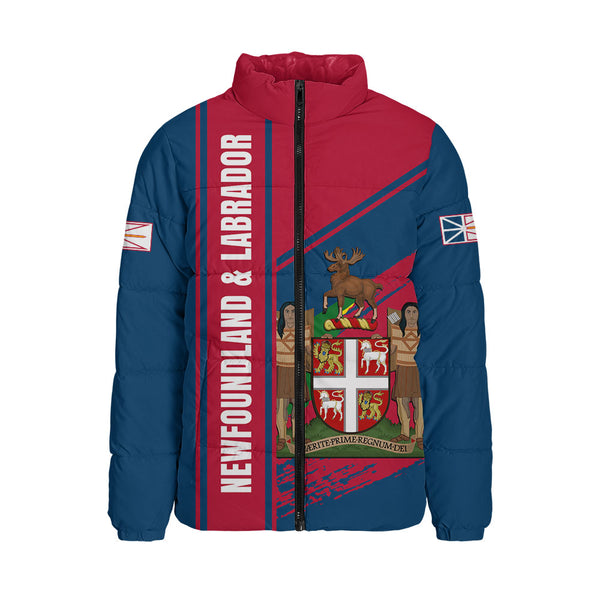 Newfoundland & Labrador Padded Jacket Heritage Strength Crest