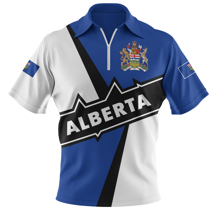 Alberta Zip Polo Shirt Loyal True North Provincial Style