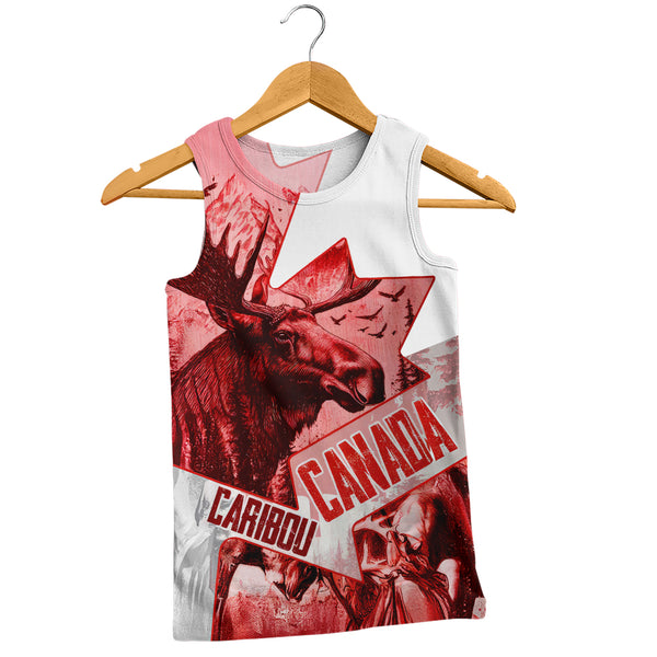 Canada Tank Top The Red Wild Caribou Heritage