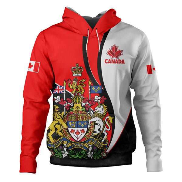 Canada Hoodie Maple Crown Crest With National Pride